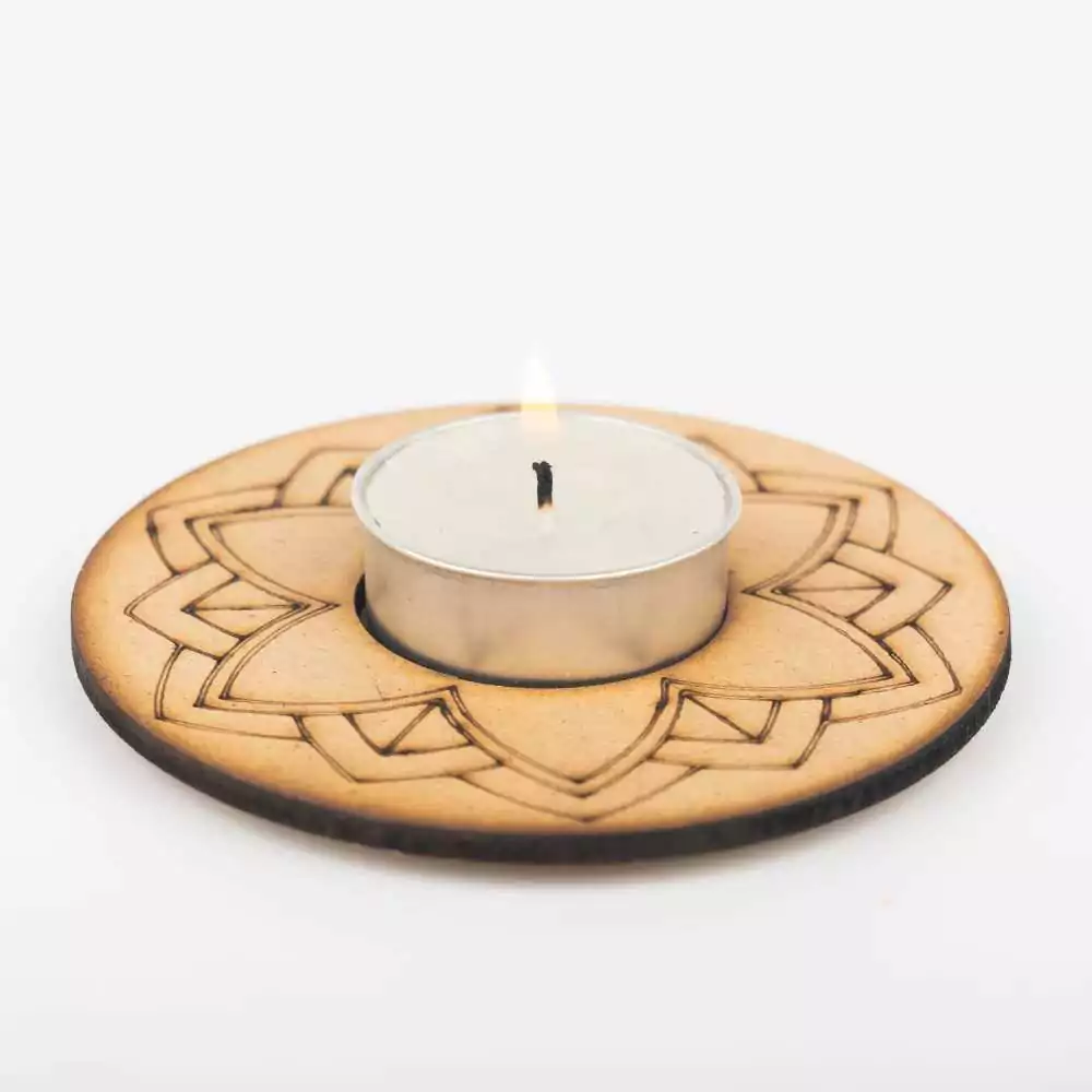 Buy round MDF designer t-light holder online